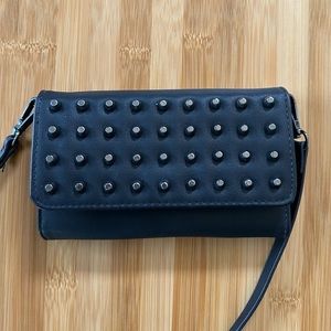 Mossimo Black Studded Small Crossbody Purse - Faux Leather LIKE NEW